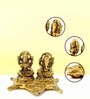 Metal Golden Finish Laxmi Ganesh Diya