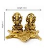 Metal Golden Finish Laxmi Ganesh Diya