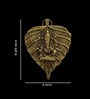 Ganesh Leaf design Metal wall  hanging D cor (Golden)