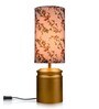 Metal Golden Table Lamp With Creeper Print Shade