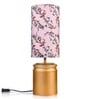 Metal Golden Table Lamp With Creeper Print Shade
