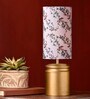 Metal Golden Table Lamp With Creeper Print Shade