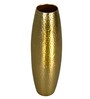Gold Metal Hammered Flower Vases Set of 1
