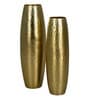 Gold Metal Hammered Flower Vases Set of 1