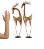 Brown Metal Hancrafted Deer Figurines Showpiece Set Of 2