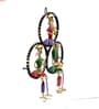 Metal Handpainted  Wall Hanging Decorative 3 Ring Musicians Frame  in Multicolour