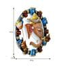 Metal Handpainted 18*18 Laddu Ganesha Wall Hanging Showpiece 