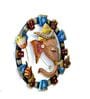 Metal Handpainted 18*18 Laddu Ganesha Wall Hanging Showpiece 