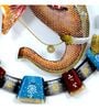 Metal Handpainted 18*18 Laddu Ganesha Wall Hanging Showpiece 