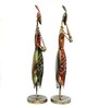 Metal Handpainted Decorative  Akhira Musician (Set of 2)Showpiece In Multicolor