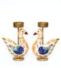 Metal Handpainted Decorative Duck Tlight Set of 2