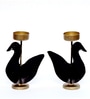 Metal Handpainted Decorative Duck Tlight Set of 2