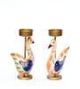 Metal Handpainted Decorative Duck Tlight Set of 2