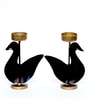 Metal Handpainted Decorative Duck Tlight Set of 2