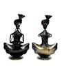 Metal Handpainted Decorative Musician (Set of 2) Human Figurine Showpiece