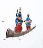 Metal Handpainted Decorative Rajasthani Couple Danging Wall Hanging