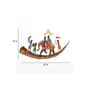 Metal Handpainted Decorative Royal Baarat Bhopu Wall Hanging Showpiece With Led IN Golden Color