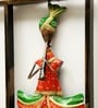 Metal Handpainted Decorative Zik Zak 3 Sardar Wall Hanging Frame In Multicolour