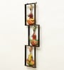 Metal Handpainted Decorative Zik Zak 3 Sardar Wall Hanging Frame In Multicolour