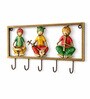 Metal handpainted Musician Key Holder in Multicolor