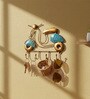 Metal handpainted Scooter Key Holder in Blue color