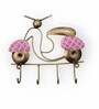 Metal handpainted Scooter Key Holder in pink color