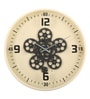 Ivory Metal Harold Modern Wall Clock