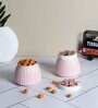 Metal Light Pink Jar Set of 2