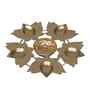 Metal Lotus & FLower Diya Urlies Set of 3