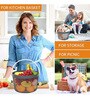 Metal Mesh Storage Basket with Handle (Black)