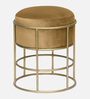 Harlan Metal Seating Stool in Light Brown Colour