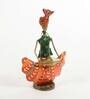 Metal Multicolour Musician Set Of 2 Figurine
