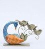 Metal Multicolour Hand Painted Peacock
