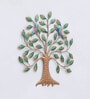 Metal Multicolour Hand Painted Tree With Birds Wall Art