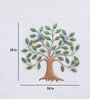 Metal Multicolour Hand Painted Tree With Birds Wall Art