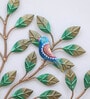 Metal Multicolour Hand Painted Tree With Birds Wall Art