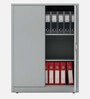 Educa Metal Office File Cabinet in Silver Grey Finish