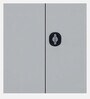 Educa Metal Office File Cabinet in Silver Grey Finish