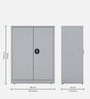 Educa Metal Office File Cabinet in Silver Grey Finish