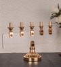 Metal Opaluxe 5-Arm Golden Candle Stand