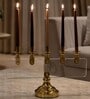 Metal Opaluxe 5-Arm Golden Candle Stand