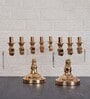 Metal Opaluxe 5-Arm Golden Candle Stand
