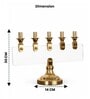 Metal Opaluxe 5-Arm Golden Candle Stand