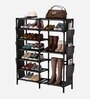 Metal Open Shoe Rack in Black Finish Metal Open Shoe Rack in Black Finish