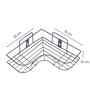 Pack Of 2 Self-Adhesive Black Metal Corner Storage Rack