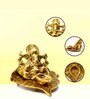 Metal Leaf Ganesha Diya
