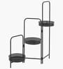 (1Pc) Black Metal Plant Stand
