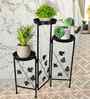 (1Pc) Black Metal Plant Stand