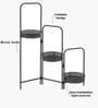 (1Pc) Black Metal Plant Stand