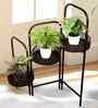 (1Pc) Black Metal Plant Stand